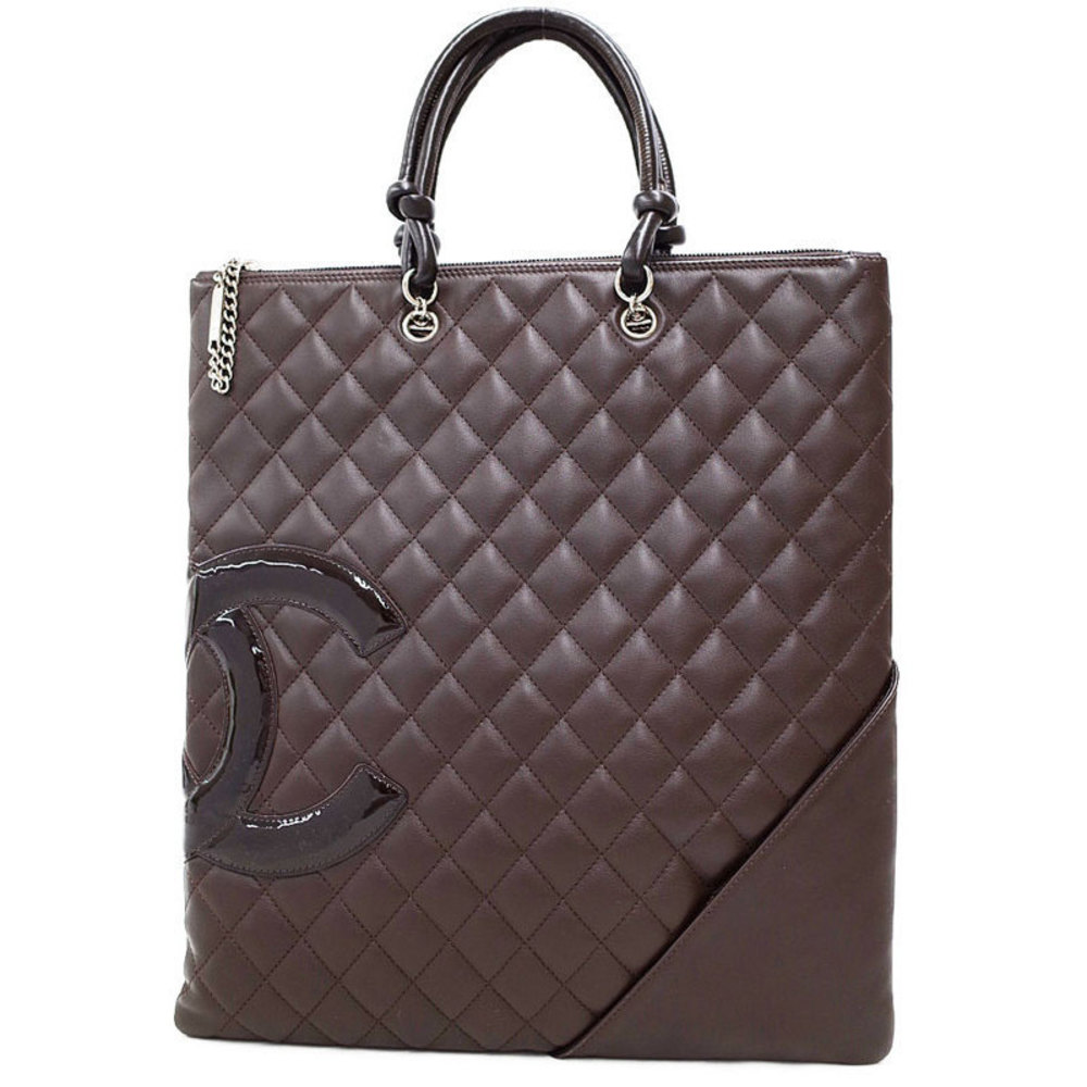 Chanel Cambon Flat Tote Bag Brown